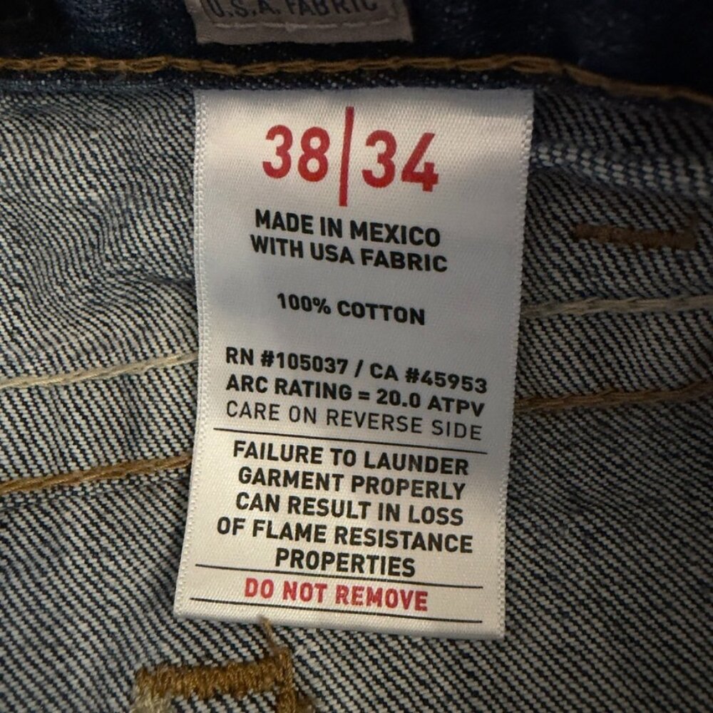Ariat FR M5 Straight Leg Jeans – 38x34 – Flame Resistant – USA Fabric - Picture 8 of 16